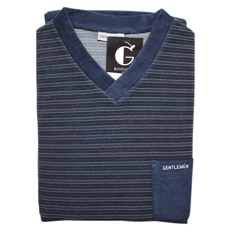 Badstof herenpyjama Gentlemen V-hals maat L (nr. 23)