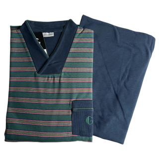 Tricot herenpyjama v-hals Gentlemen maat XL (nr. 8)