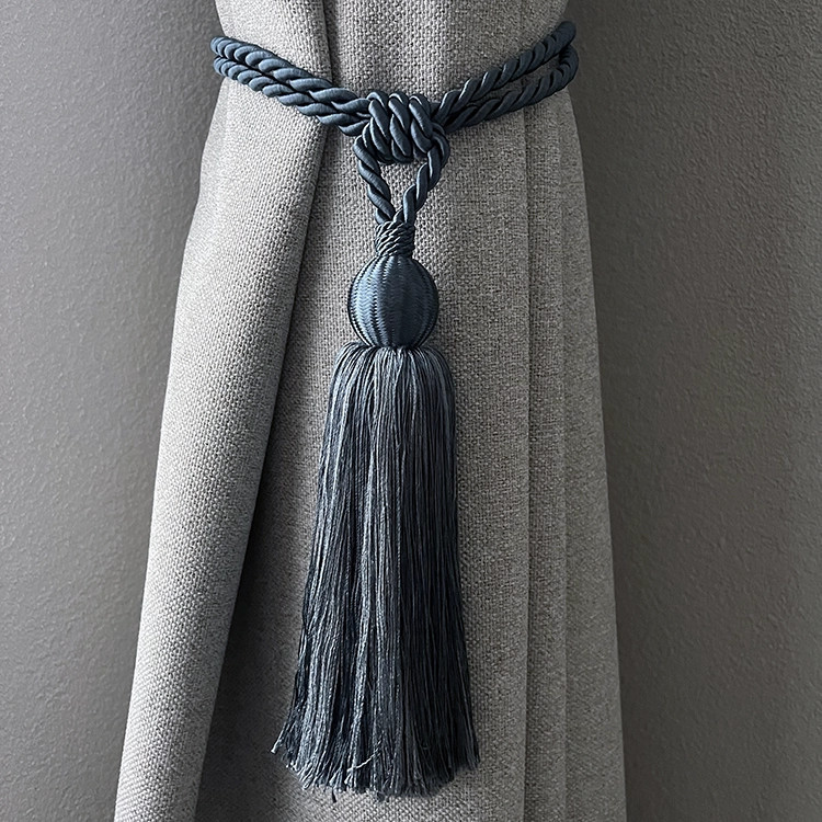 Gerster embrasse blauw | Gordijnkwasten 78cm