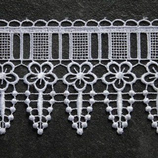 Korte gordijn valletjes | Valletje nr. 564 hoogte 8cm kleur wit