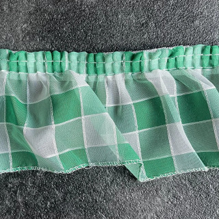 Kastrandje groen geblokt 6cm hoog | Randjes en kantjes