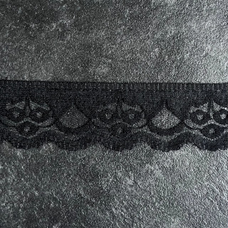 Zwart broderie rand 4 cm hoog nr.48