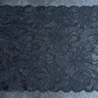 Zwart broderie rand 23 cm hoog nr.49