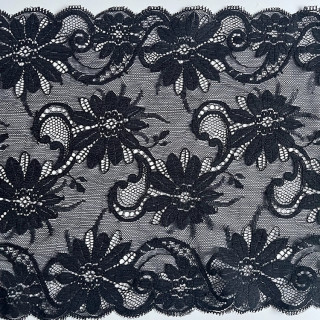 Zwart broderie rand 23 cm hoog nr.49