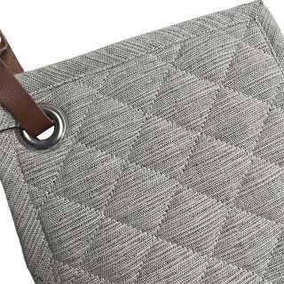 Pannenlap Evergrey met leren lus lichtgrijs | Clarysse