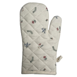 Ovenwant beige blauw met een kip en een haan | Clayre & Eef
