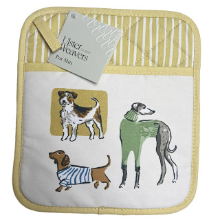 Pannenlap met honden geel | Ulster Weavers Best in show