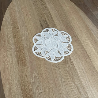Kanten kleedje ivoor diameter 27 cm (nr.8)