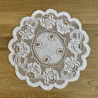 Kanten kleedje wit diameter 30 cm (nr.11)