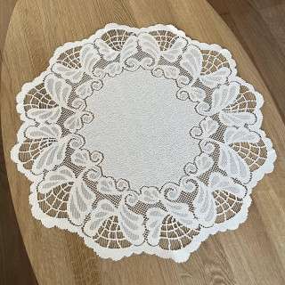 Kanten kleedje ivoor diameter 62 cm (nr.21)