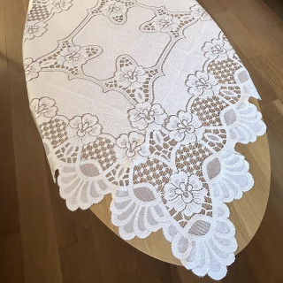 Kanten kleedje wit 108cm x 108 cm (nr.7)
