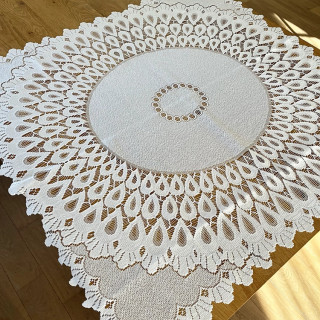 Kanten kleedje wit 100x100cm (nr.19)