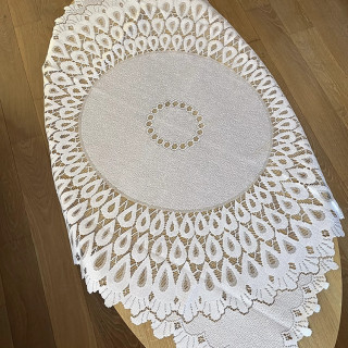 Kanten kleedje wit 100x100cm (nr.19)