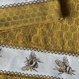 DDDDD Bees keukenset geel | Theedoek en keukendoek