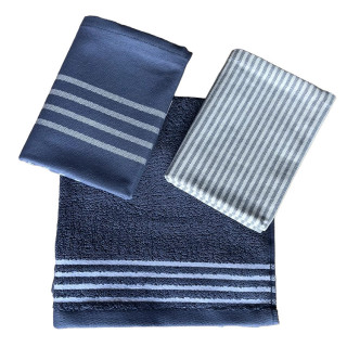 Walra keukenset blauw | 2 theedoeken en 1 keukendoek