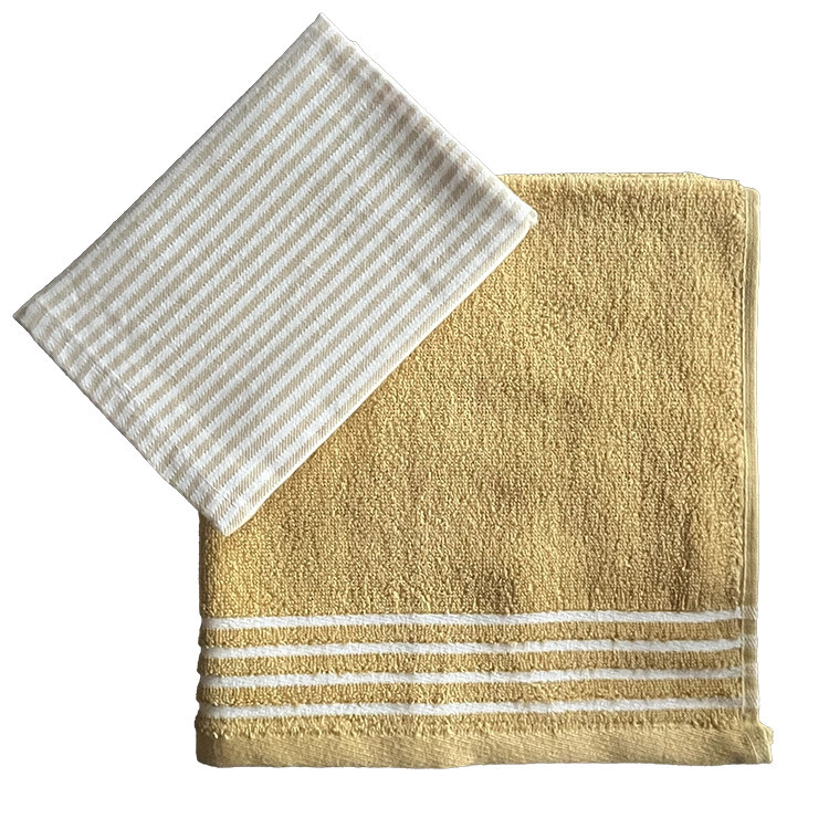 Walra keukenset geel / wit | Theedoek en keukendoek