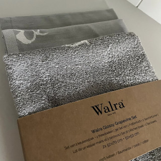Walra keukenset grijs | 2 theedoeken en 1 keukendoek
