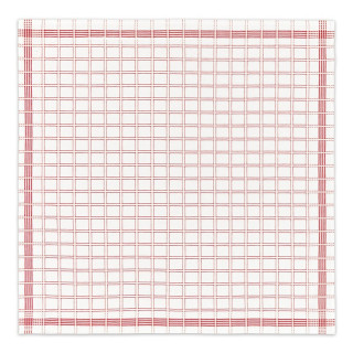 DDDDD geblokte theedoek wit/rood | National Red katoen 65x65cm