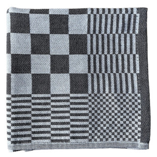 Clarysse theedoek Gordon zwart geblokt | 65x65 cm