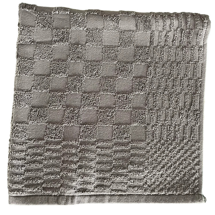 Clarysse keukendoek Julia taupe geblokt | 50x50 cm