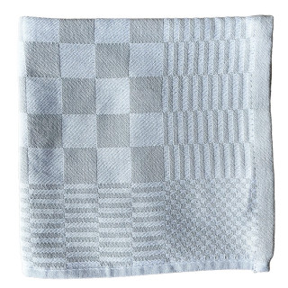 Clarysse theedoek Gordon beige geblokt | 65x65 cm