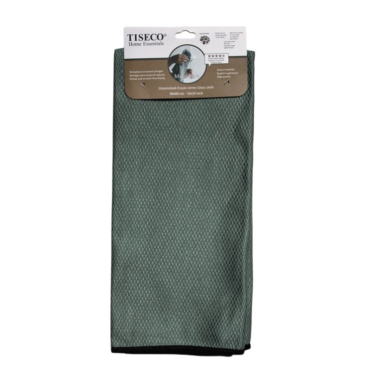Microvezel glazendoek 60x40cm | Groen Tiseco