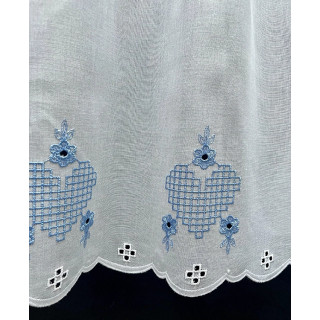 3,75 meter valletje nr.829 hoogte 45cm wit / valletjes gordijnen