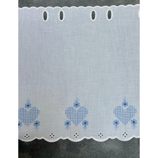 3,75 meter valletje nr.829 hoogte 45cm wit / valletjes gordijnen