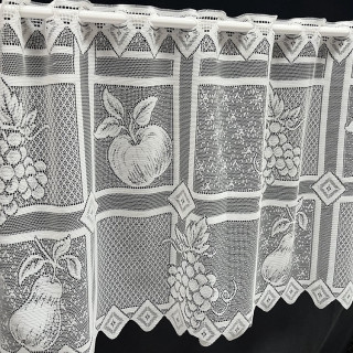 Valletje nr.455 off-white met fruit hoogte 45cm| Valletjes gordijnen