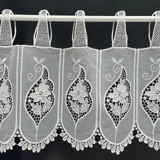 Valletje nr. 448 wit 34cm hoog | Valletjes vitrage