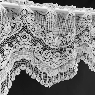 Valletje nr.304 hoogte 29cm wit | Vitrage valletjes