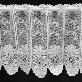 Valletje nr. 90 hoogte 29cm wit | Vitrage valletjes