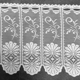 Valletje nr. 90 hoogte 29cm wit | Vitrage valletjes