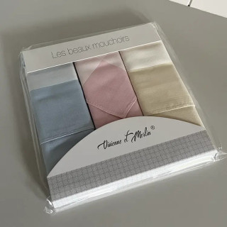 Katoenen dames zakdoeken in cadeauverpakking 3 stuks