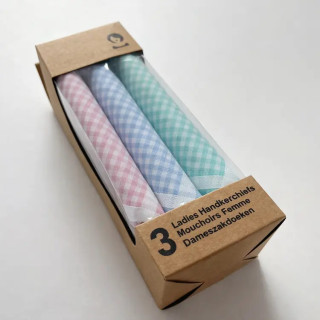 Katoenen dames zakdoeken pakje 3 stuks