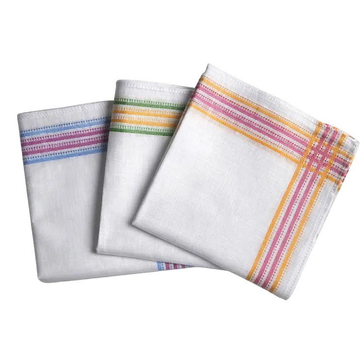 Dames katoenen zakdoeken 29x29cm 6 stuks (nr. 15) | 100% katoen