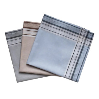 Katoenen heren zakdoeken ajour 6 stuks (nr. 11) | ca. 40x40cm