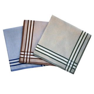 Heren katoenen zakdoeken 40x40cm – 6 stuks (nr. 2) | 100% katoen