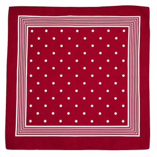 Rode zakdoek met witte stippen 56x56cm