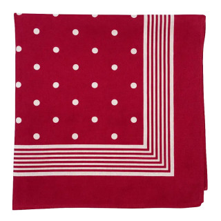 Rode zakdoek met witte stippen 56x56cm