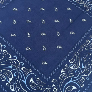 Boeren zakdoek blauw 61x63cm