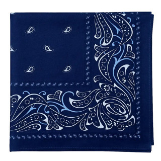 Boeren zakdoek blauw 61x63cm