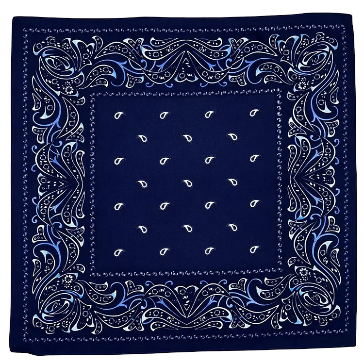 Boeren zakdoek blauw 61x63cm