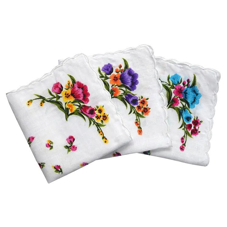 Katoenen dames zakdoeken 6 stuks (nr. 28) | 30x30cm