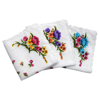 Katoenen dames zakdoeken 6 stuks (nr. 28) | 30x30cm