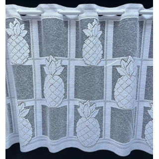 Valletje nr.331 wit met ananas 50cm hoog | Valletjes gordijn