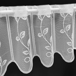 Valletje nr. 39 wit 29cm hoog | Korte vitrage valletjes