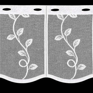 Valletje nr. 39 wit 29cm hoog | Korte vitrage valletjes