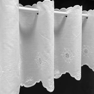 Valletje 227 hoogte 28cm wit | Vitrage valletjes