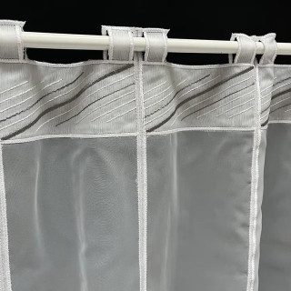 Valletje nr. 88 wit met bovenin grijze strepen hoogte 64cm